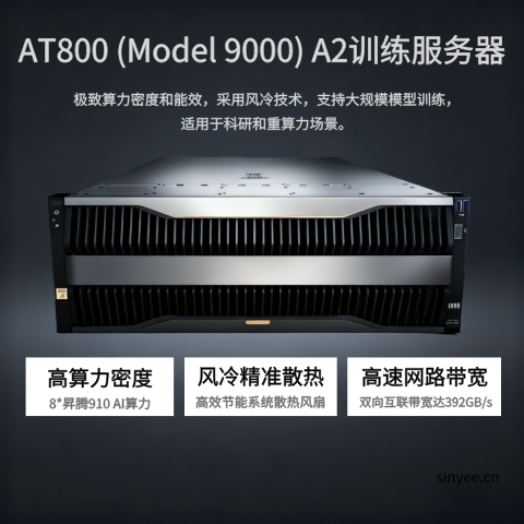 AT800 (Model 9000) A2訓練服務器用于深度學習模型開發和訓練